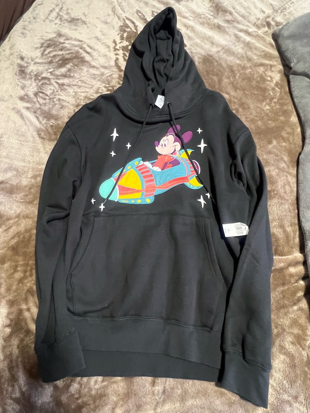 Walt Disney World Mickey Mouse Spaceship Adult Size Pullover Hoodie Medium